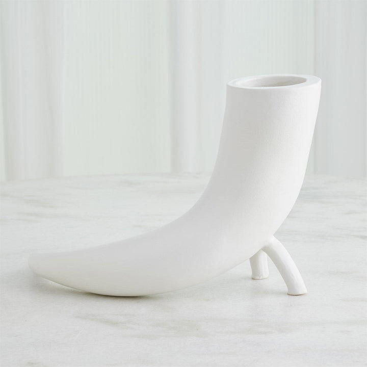 Cornucopia Vase-Matte White