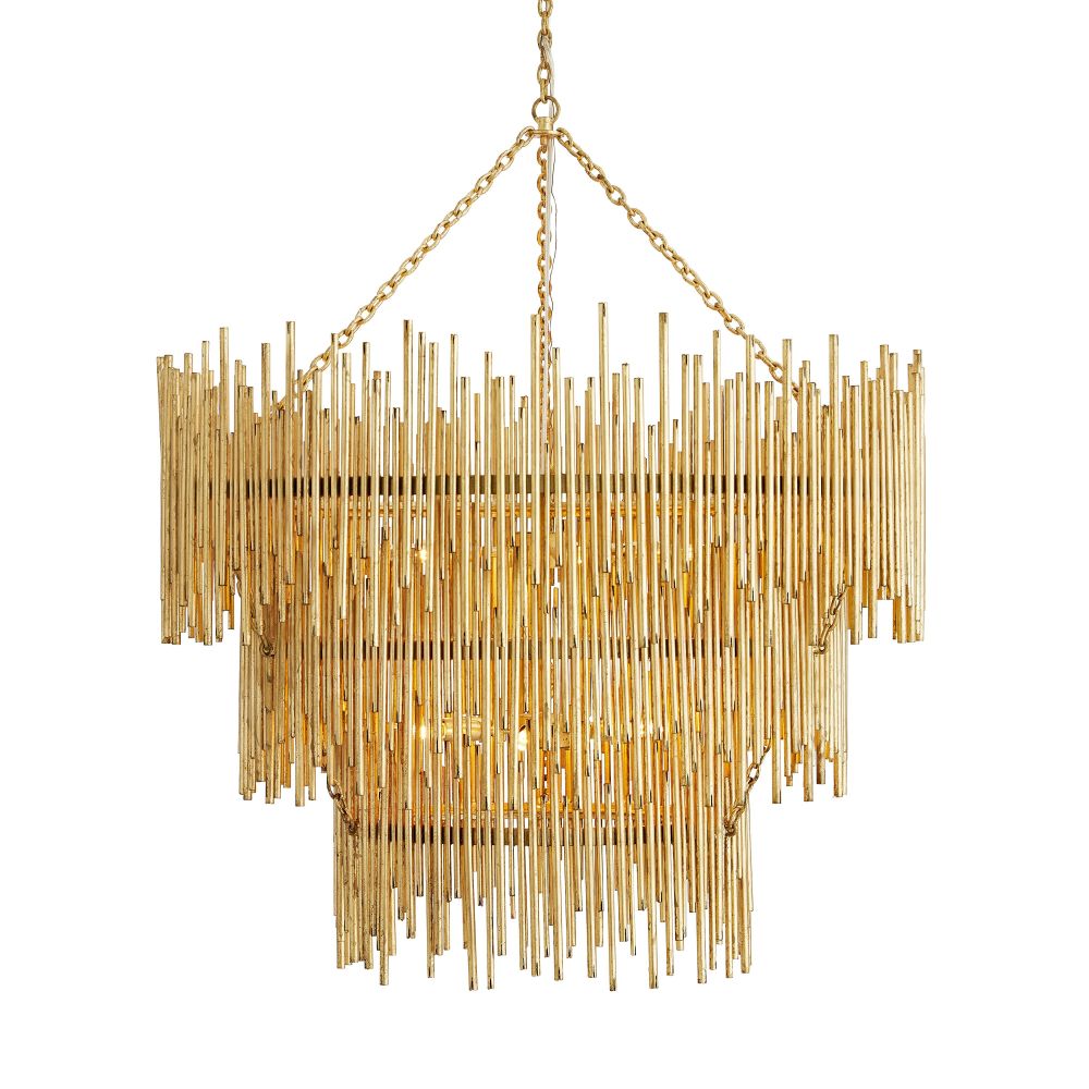 Vivica Three Tiered Chandelier - Gold