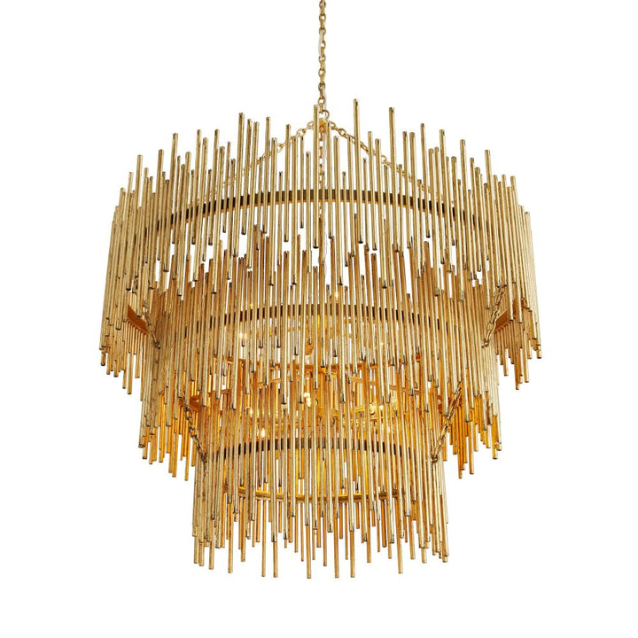 Vivica Three Tiered Chandelier - Gold