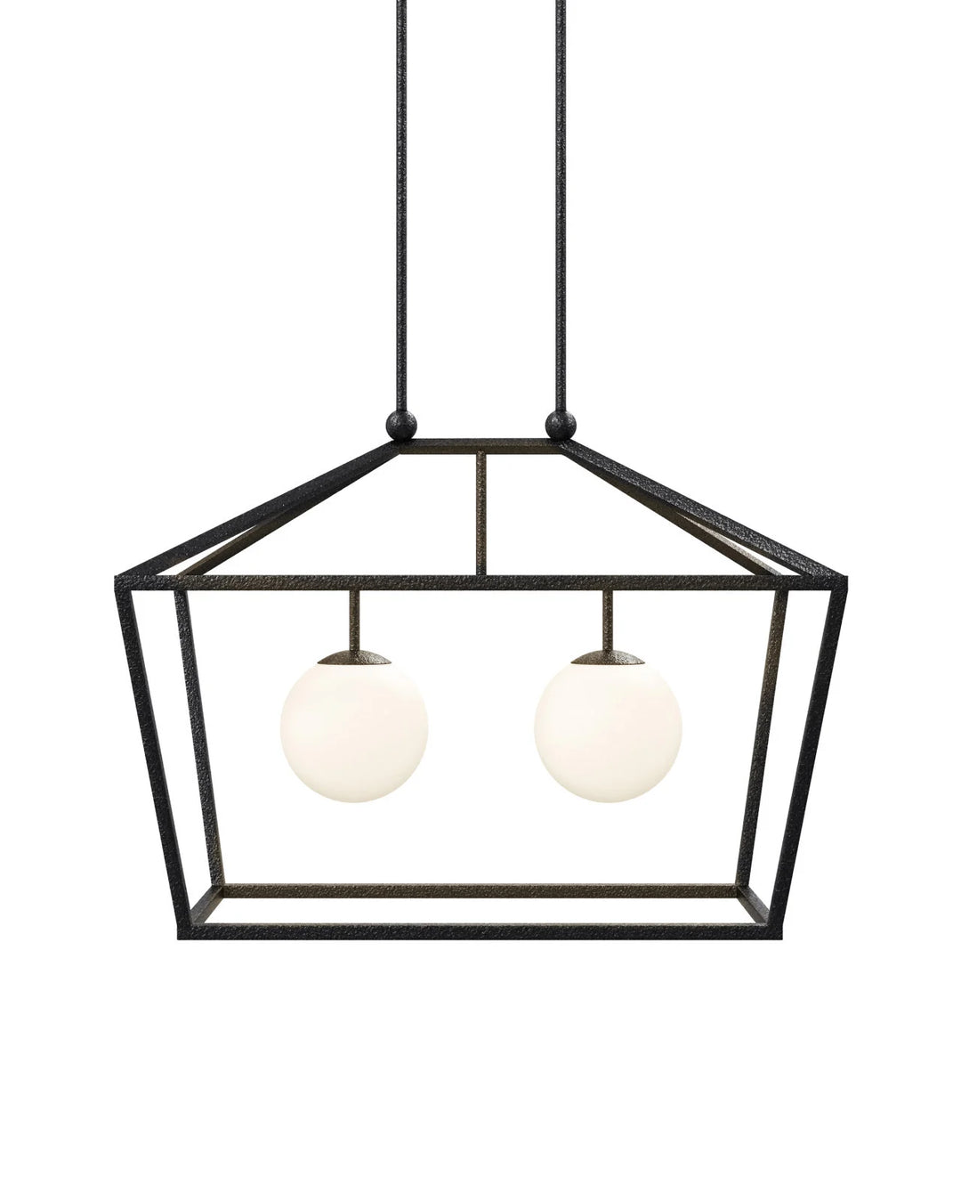 Denison Rectangular Black Outdoor Lantern
