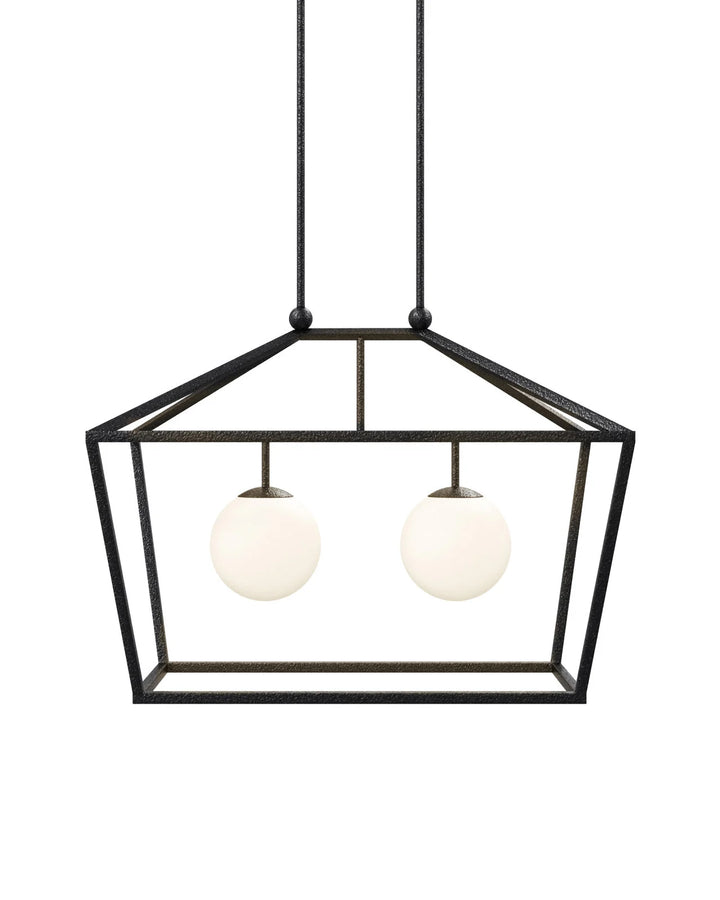 Denison Rectangular Black Outdoor Lantern