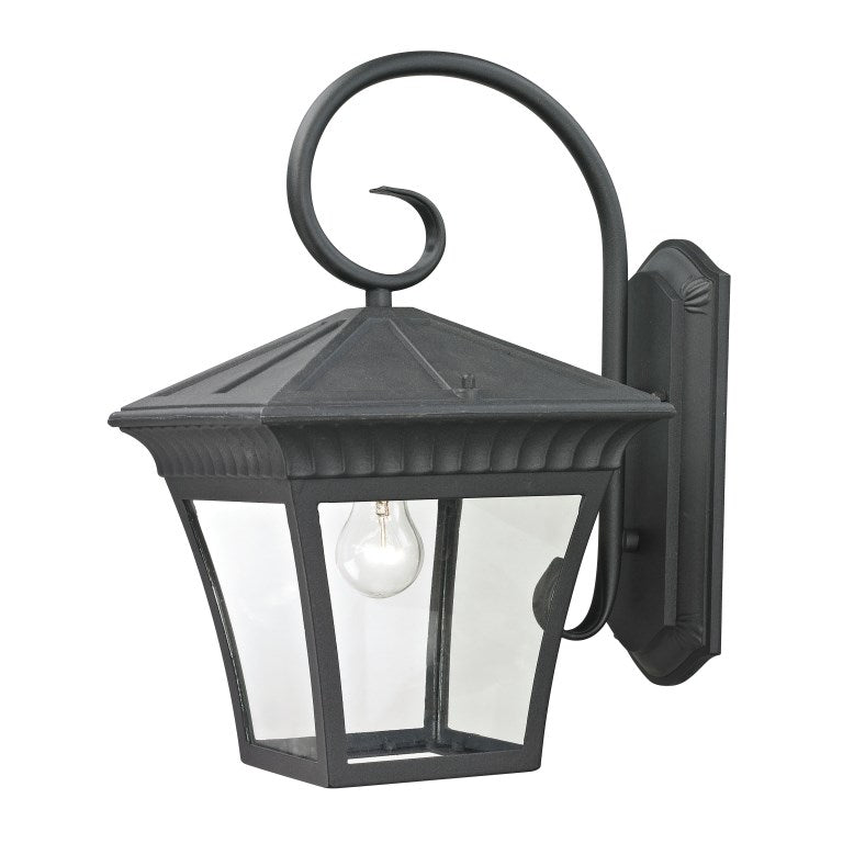 Ridgewood 18'' High 1 - Light Outdoor Sconce - Matte Textured Black-Elk Home-ELK-8421EW/65-Outdoor Wall Sconces-1-France and Son