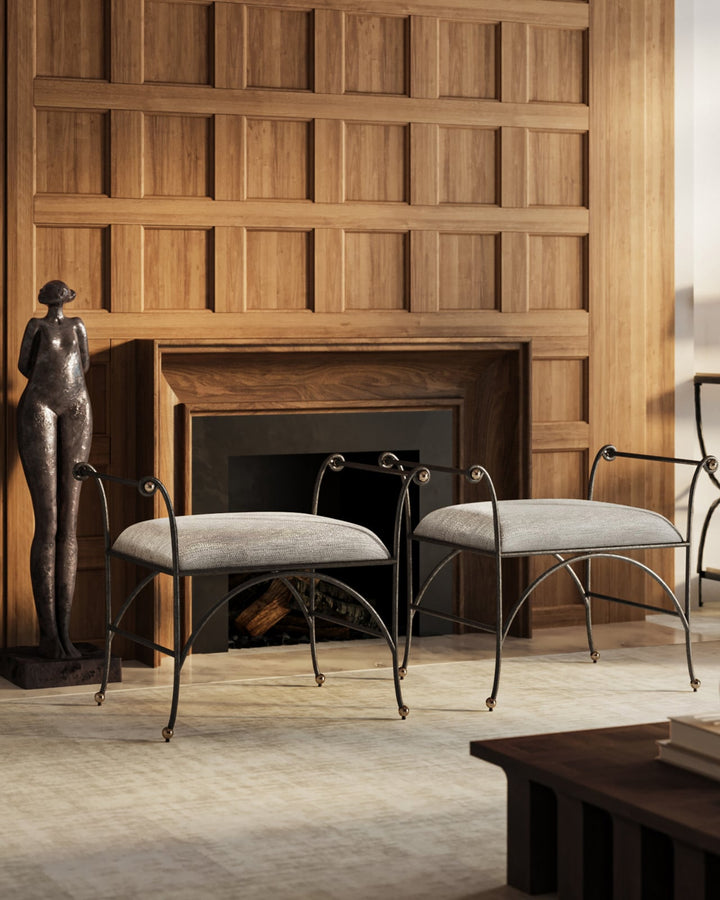 Stools & Ottomans Mabel Ottoman, Perf Barrett Sandstone