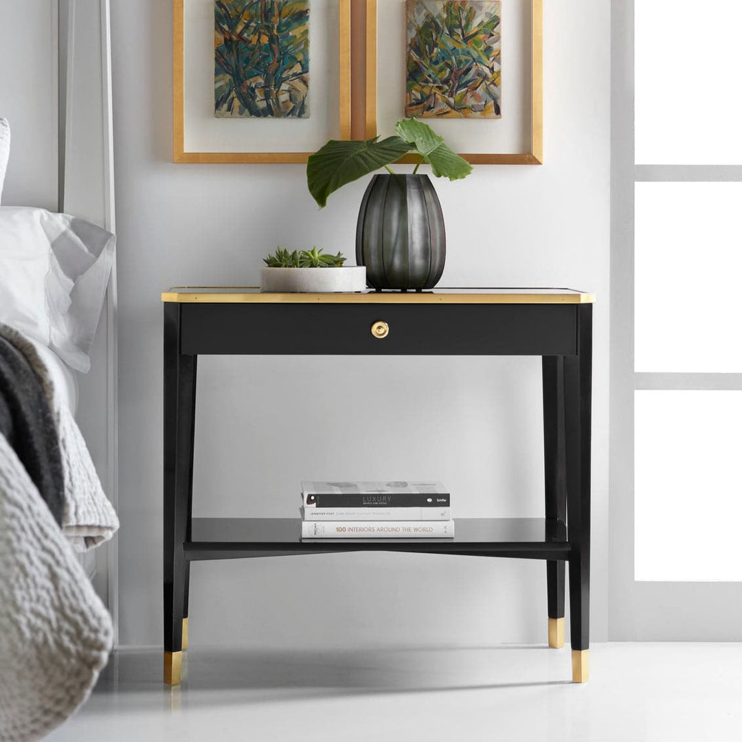 Niles Bedside Table-Ebony