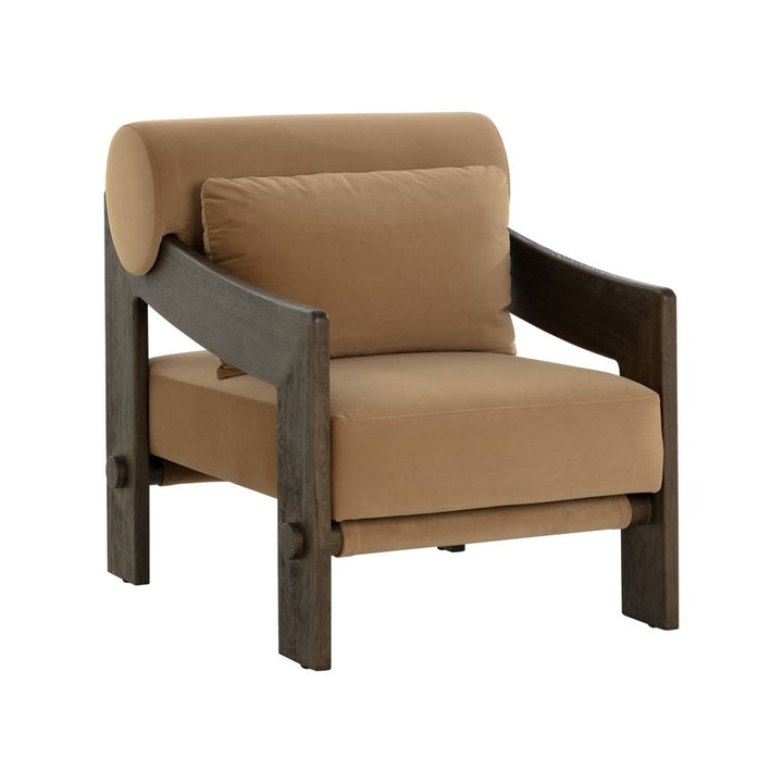 Lounge Chairs Reizo Lounge Chair - Distressed Brown - Kona Camel