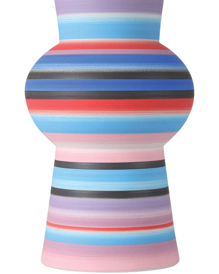 Vases Happy 80's Medium Bright Blue & Red Vase