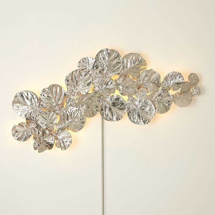 Wall Decor Fiddle Fig Lighted Wall Decor-Nickel