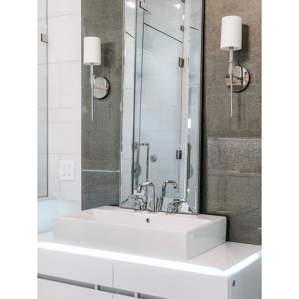 Wall Lighting Amherst 1 Light Wall Sconce Polished Nickel