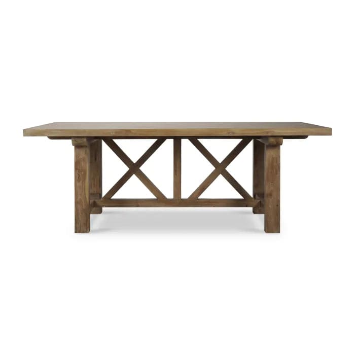 Silvia Reclaimed Teak Dining Table 84"-Bramble-BRAM-85150TSW-Dining Tables-1-France and Son