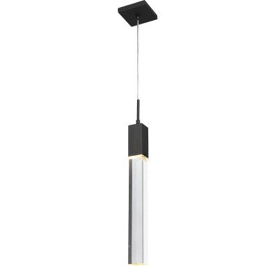 The Original Glacier Avenue Collection Brushed Brass Single Pendant With Clear Crystal Black 1