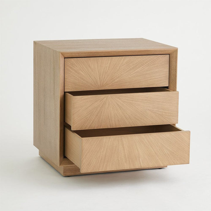 Dressers & Chests Burst Bedside Chest-Nutmeg-Left