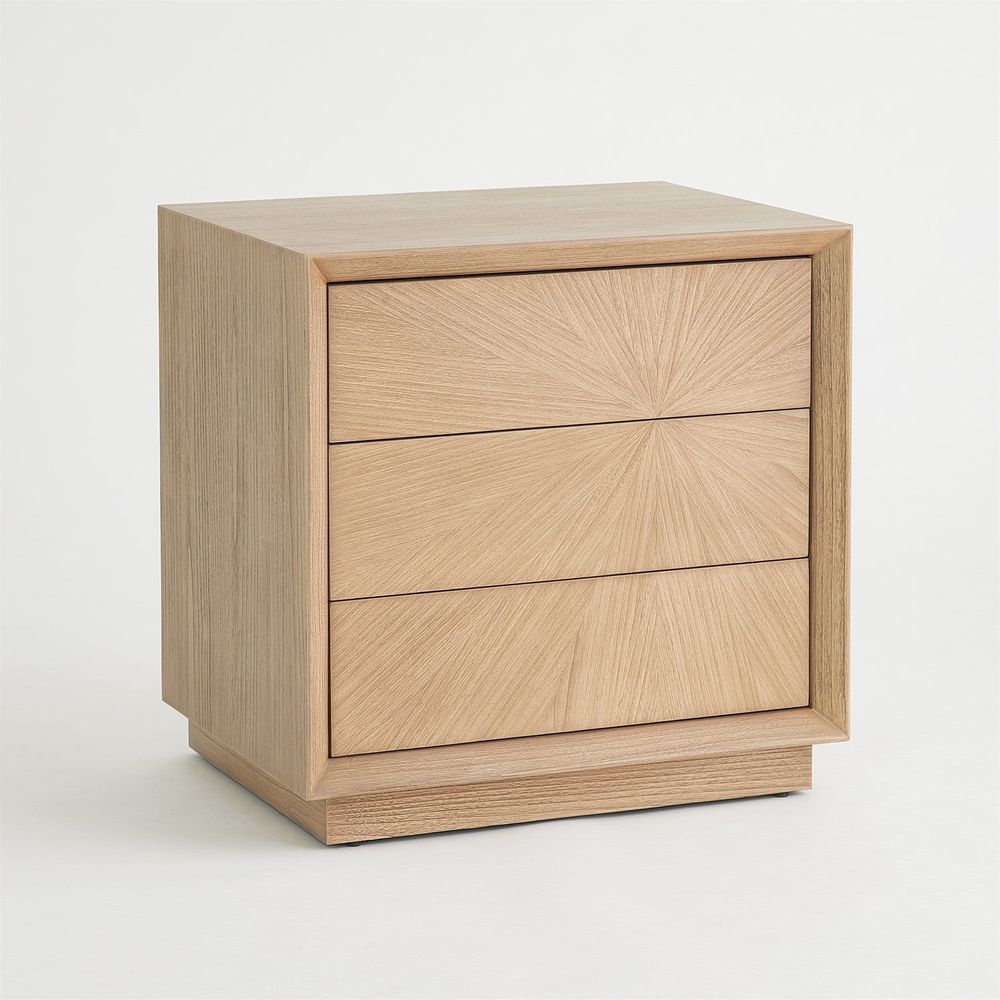 Dressers & Chests Burst Bedside Chest-Nutmeg-Left