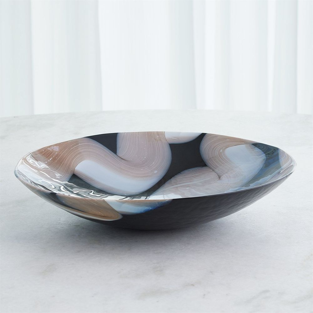 Bowls Swoon Charger-Black/Beige