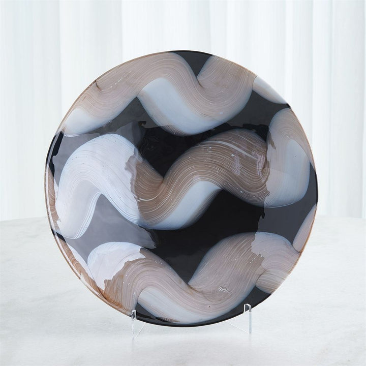 Bowls Swoon Charger-Black/Beige