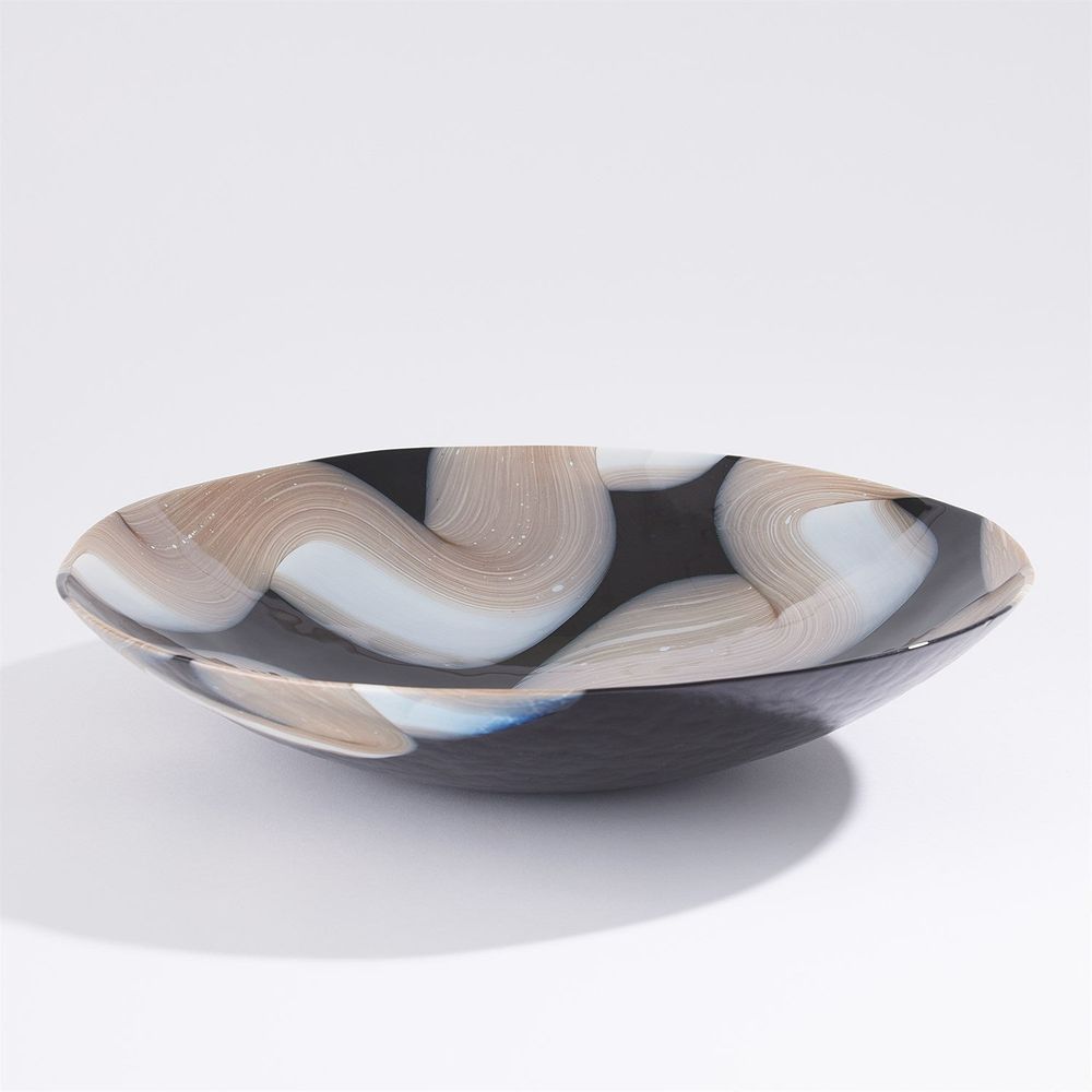 Bowls Swoon Charger-Black/Beige