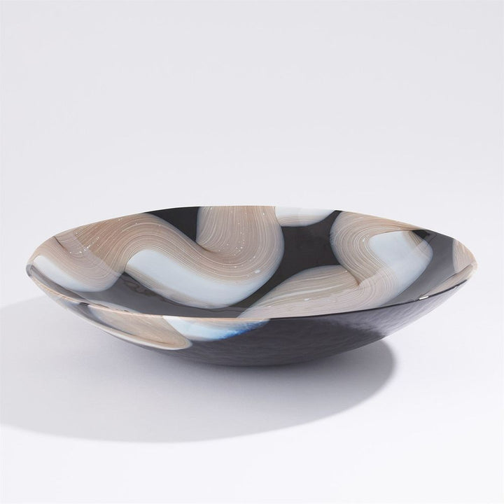 Bowls Swoon Charger-Black/Beige