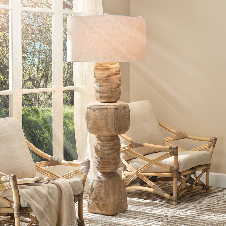 Totem Floor Lamp-Jamie Young-JAMIEYO-1TOTE-FLDK-Floor LampsBrown-5-France and Son