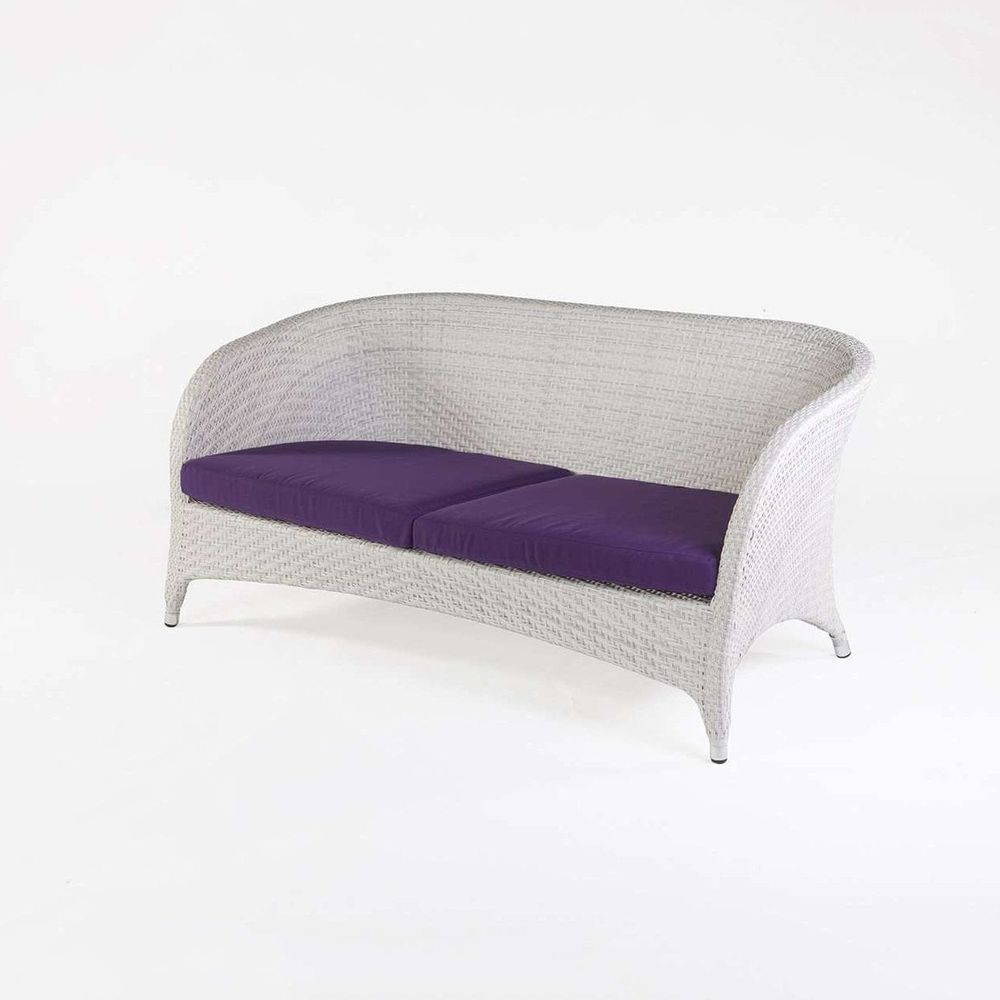 Modern Darcy Outdoor Sofa with Purple Sunbrella Cushion