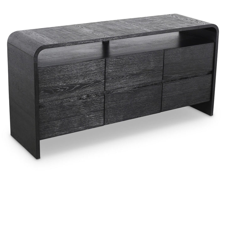 Cresthill Oak Wood Dresser — Black