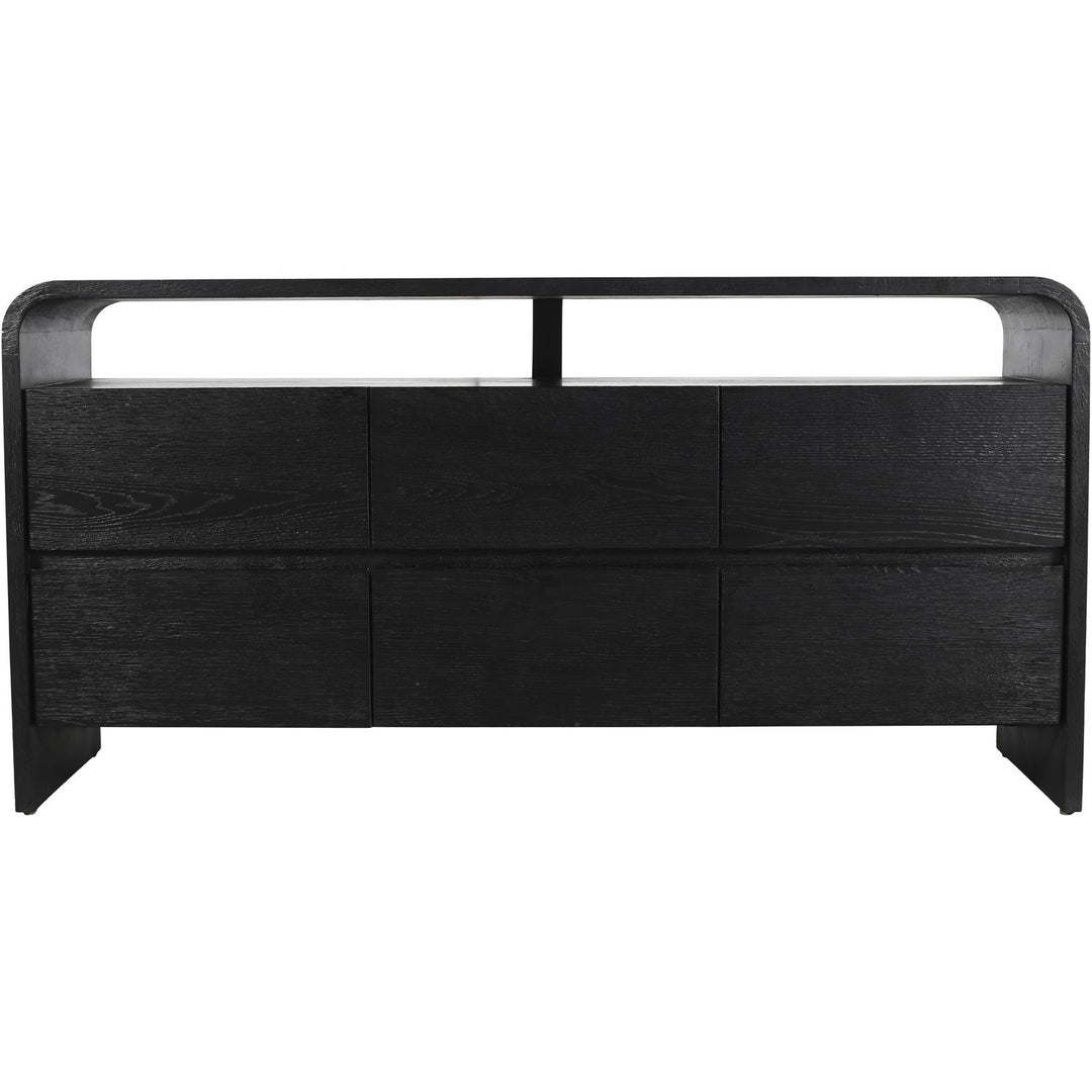 Cresthill Oak Wood Dresser — Black