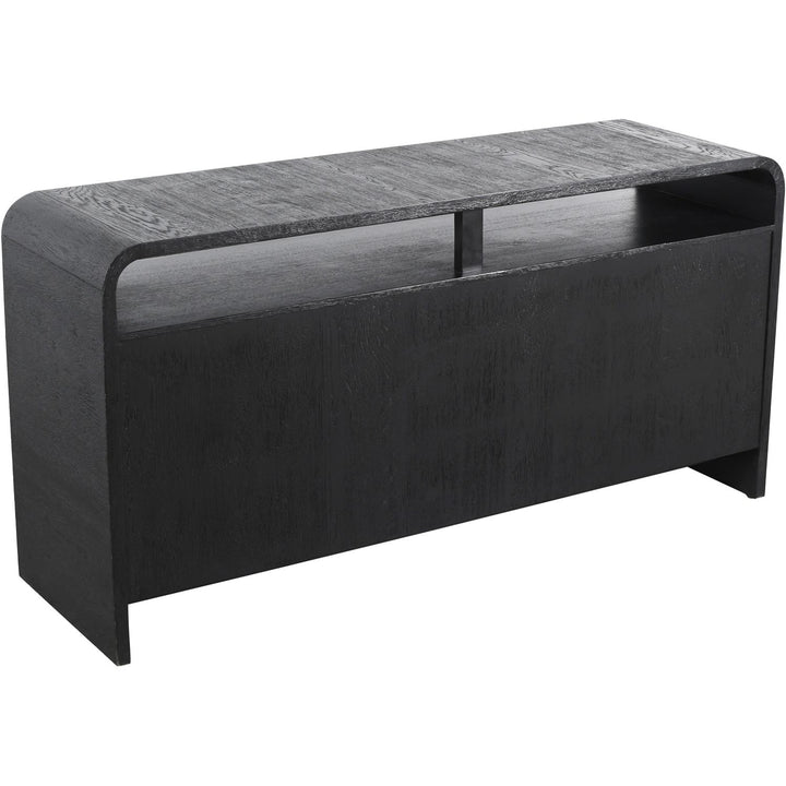 Cresthill Oak Wood Dresser — Black