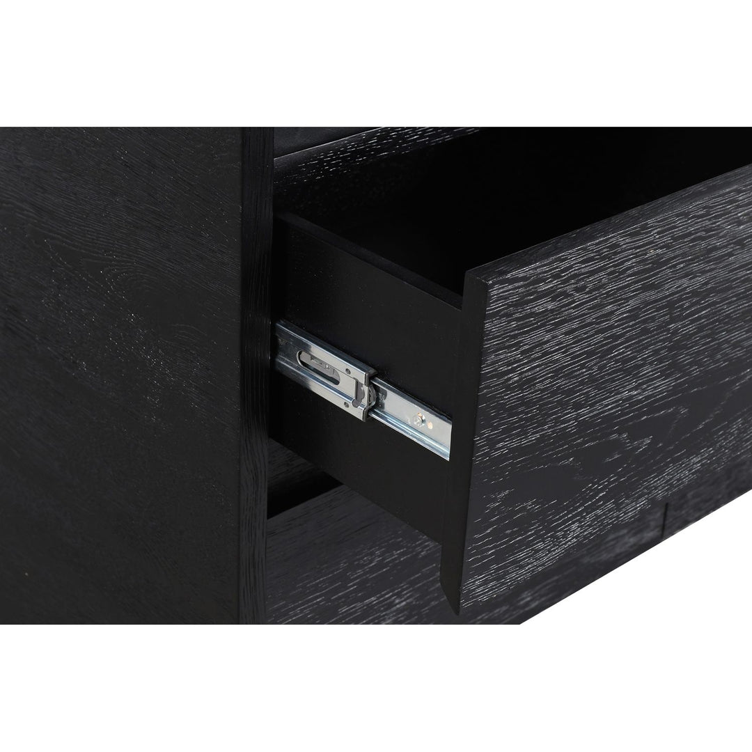 Cresthill Oak Wood Dresser — Black