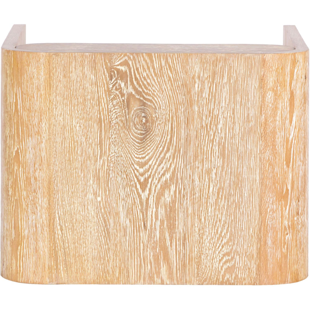 Cresthill Oak Wood Nightstand — White