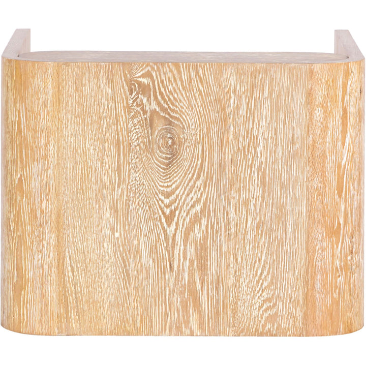 Cresthill Oak Wood Nightstand — White