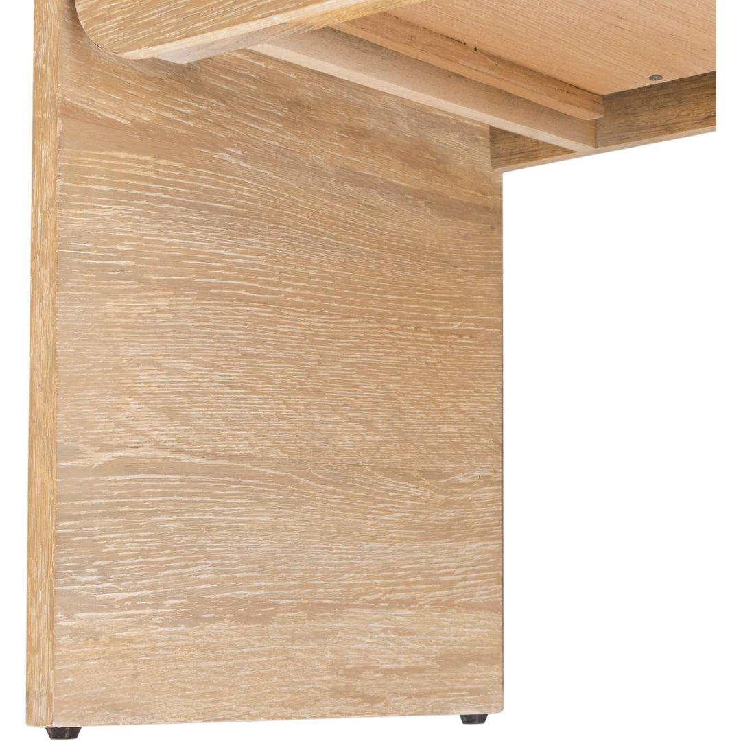 Cresthill Oak Wood Nightstand — White