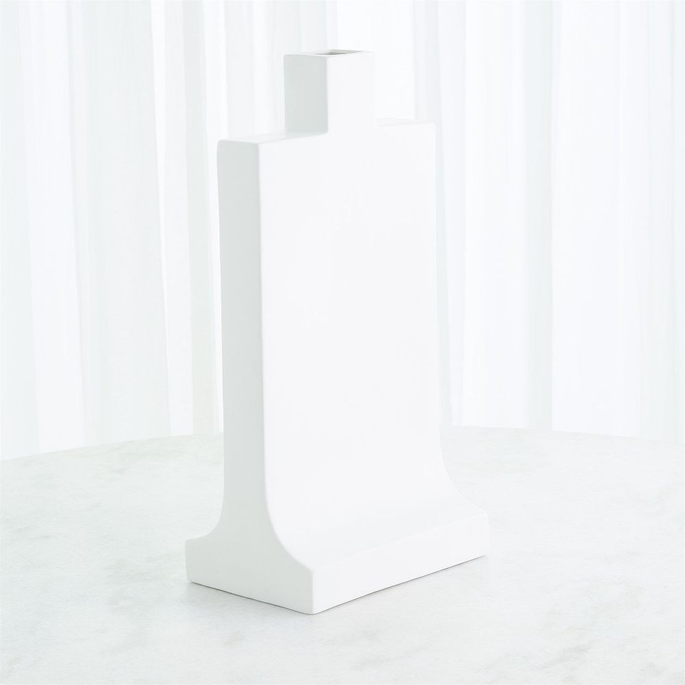 Icon Vase-Matte White-Lg