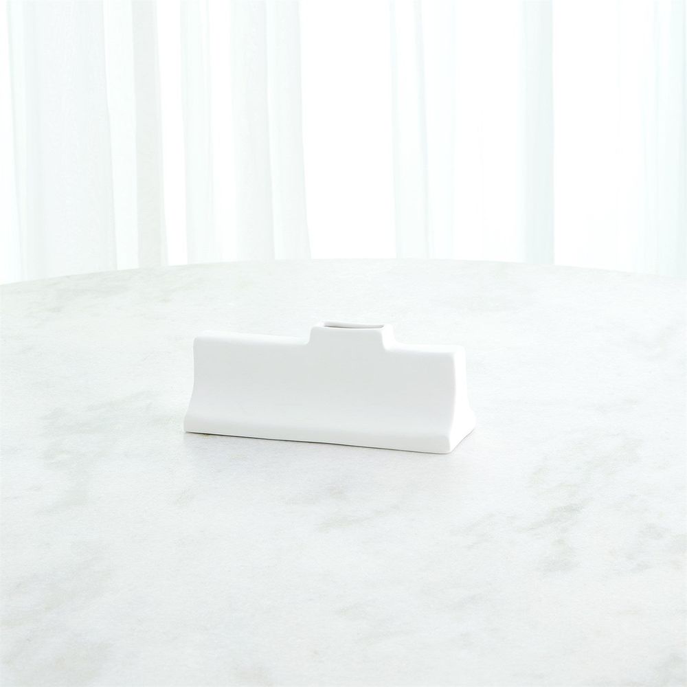 Icon Wide Vase-Matte White-Lg