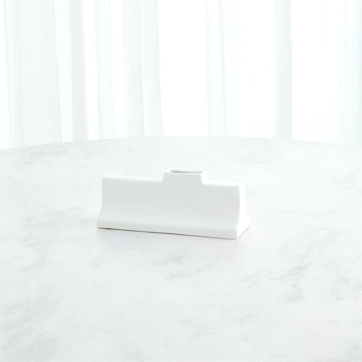 Icon Wide Vase-Matte White-Lg