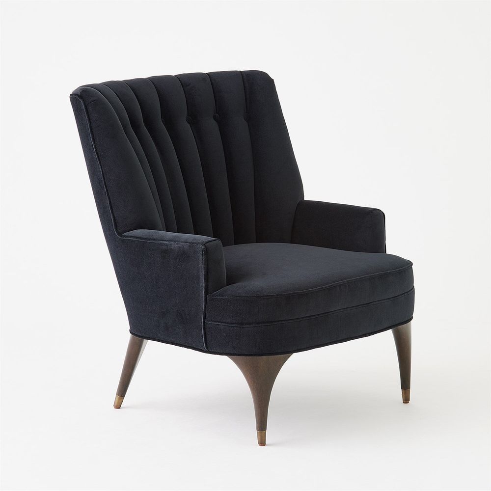 Lounge Chairs Duncan Chair-Black Velvet