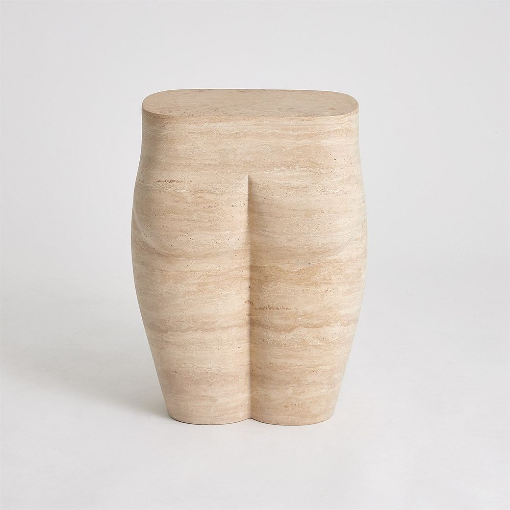 Bar & Counter Stools LHomme Stool-Travertine