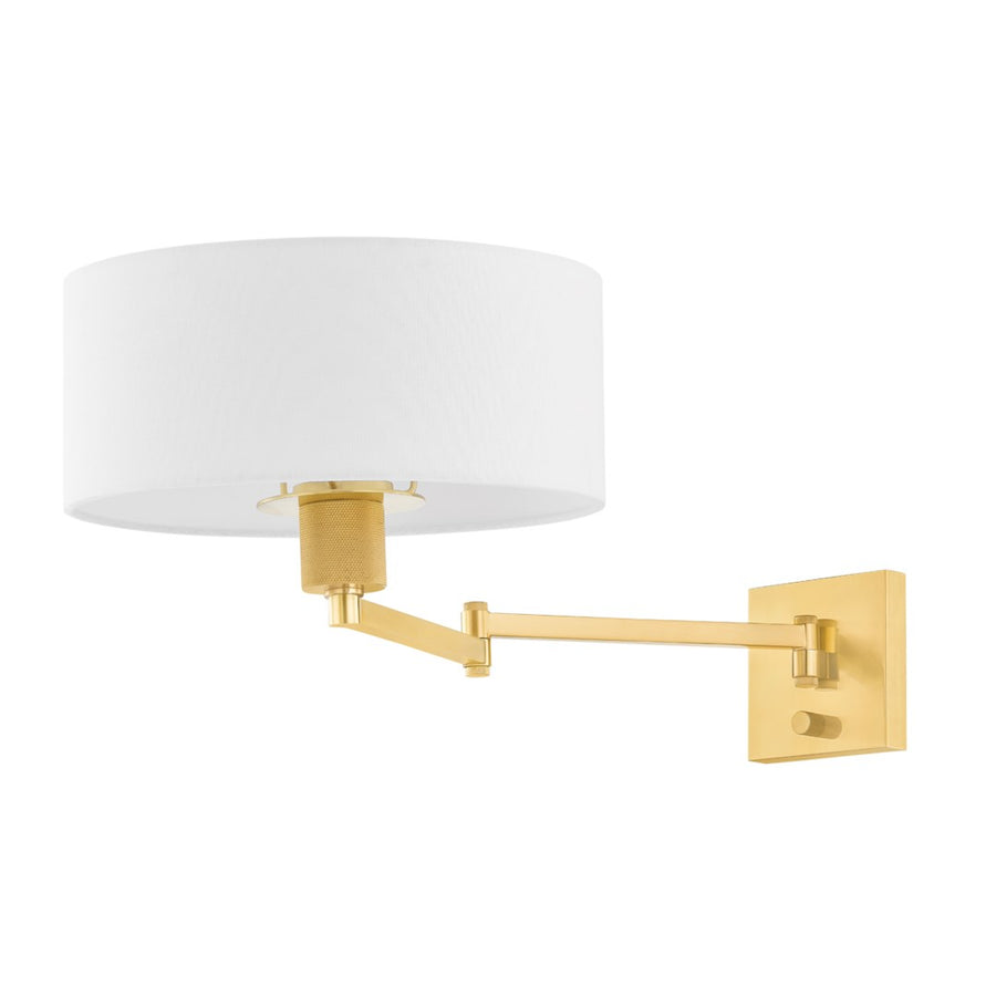 Sammy Wall Sconce-Hudson Valley-HVL-BKO1600-AGB-Wall LightingAged Brass-1-France and Son