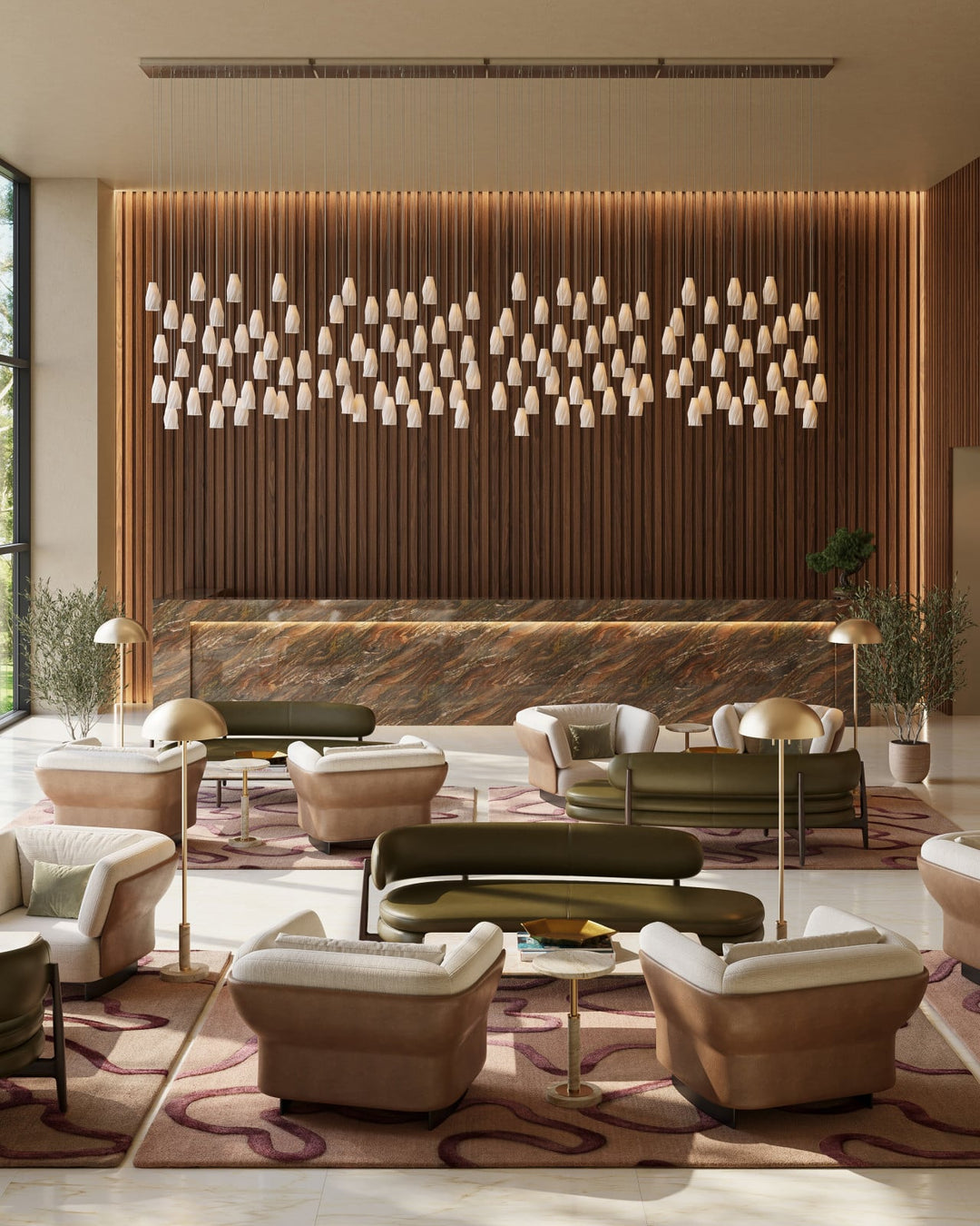 Pendants:Multi Posh 30-Light Linear Multi-Drop Pendant