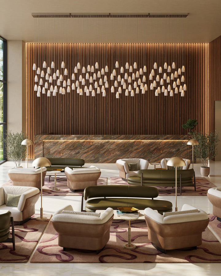 Pendants:Multi Posh 30-Light Linear Multi-Drop Pendant