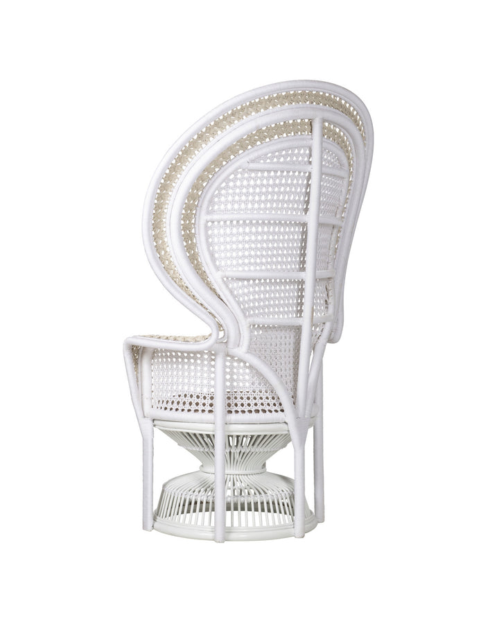 Lounge Chairs Emanuelle White Armchair, Linho Sand