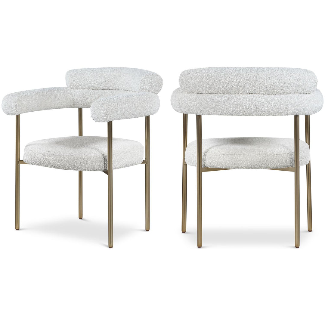 Blake Cream Boucle Fabric Upholstered Dining Chair