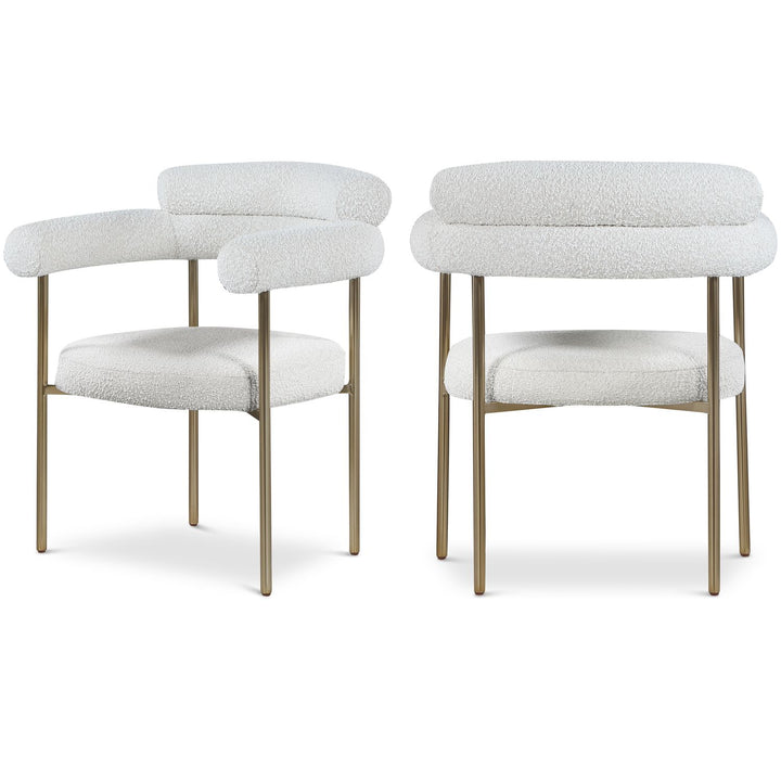 Blake Cream Boucle Fabric Upholstered Dining Chair