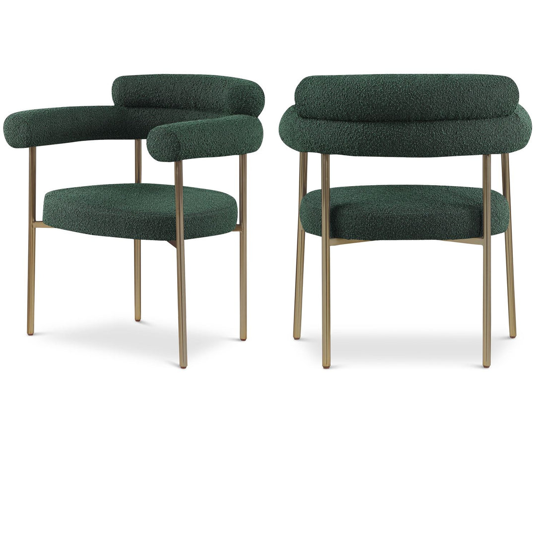 Blake Green Boucle Fabric Upholstered Dining Chair