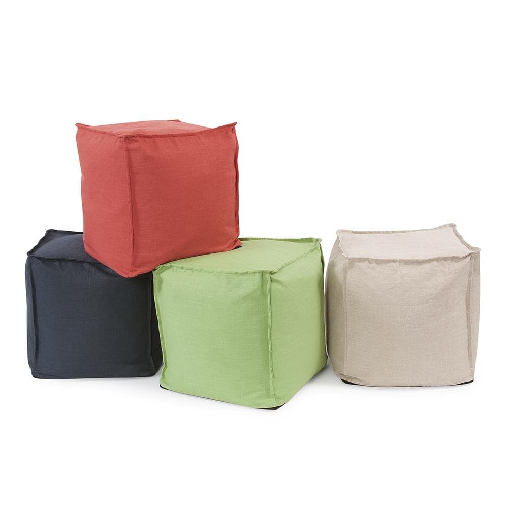 Square Pouf Prairie Linen-The Howard Elliott Collection-HOWARD-873-610-Stools & Ottomans-3-France and Son