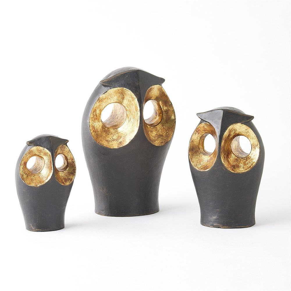 Decorative Objects Gold Leafed Owl Large