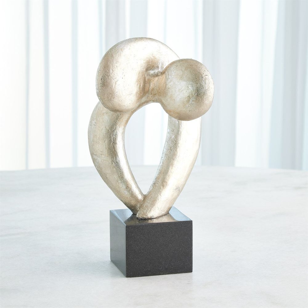Decorative Objects Align Sculpture-Silver Leaf