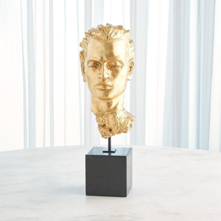 Decorative Objects Gilded Portrait Sculpture-Gold Leaf