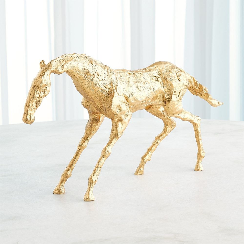 Decorative Objects Cast Stallion-Gold Leaf