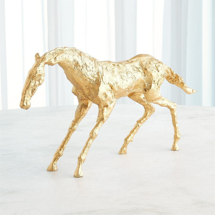 Decorative Objects Cast Stallion-Gold Leaf