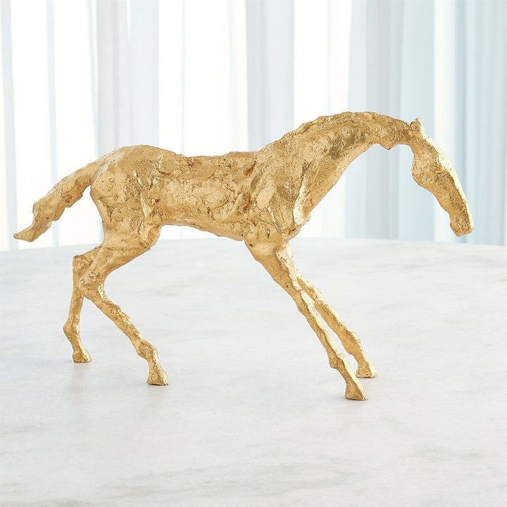 Decorative Objects Cast Stallion-Gold Leaf