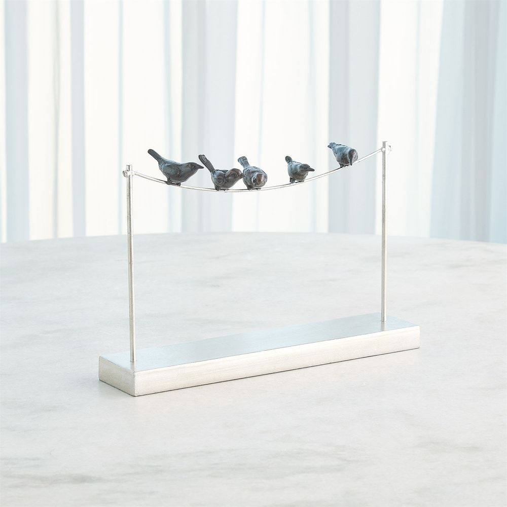 Decorative Objects Birds on a Wire-Silver Leaf
