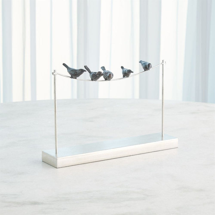 Decorative Objects Birds on a Wire-Silver Leaf